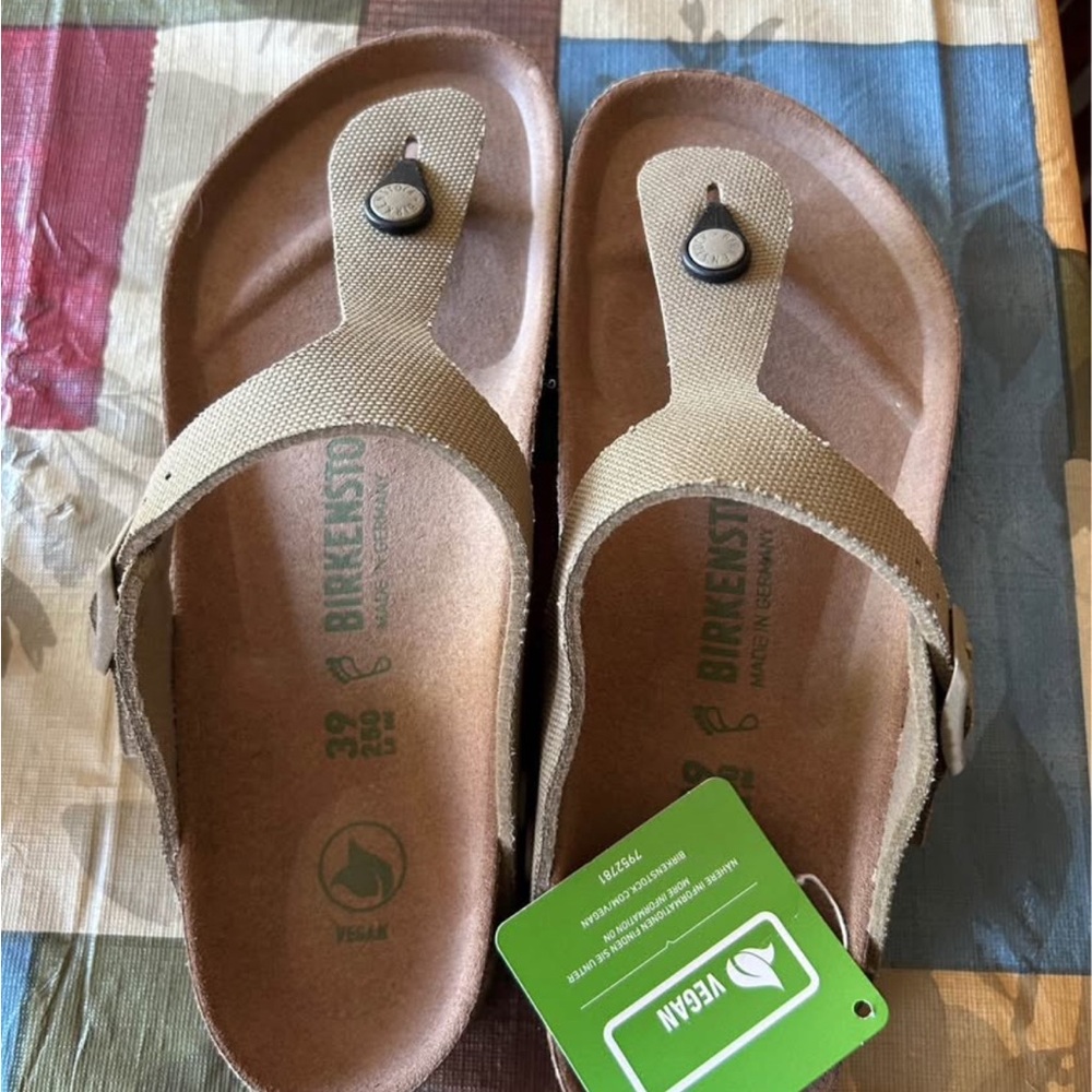Birkenstock Vegan Sandals in Tan